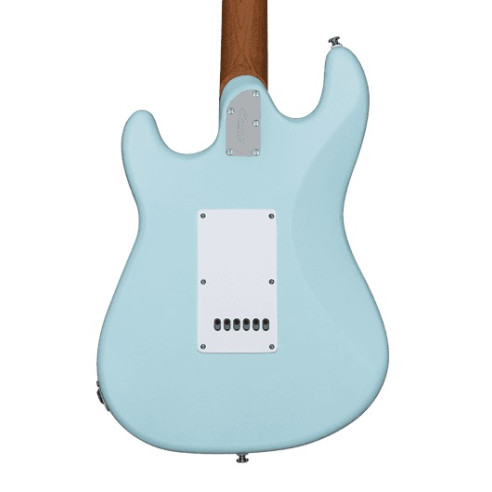 comprar Guitarra Eléctrica STERLING by MUSICMAN CUTLASS CT50 HSS M/M TREMOLO, Tipo Strato, en color Daphne Blue Satin.