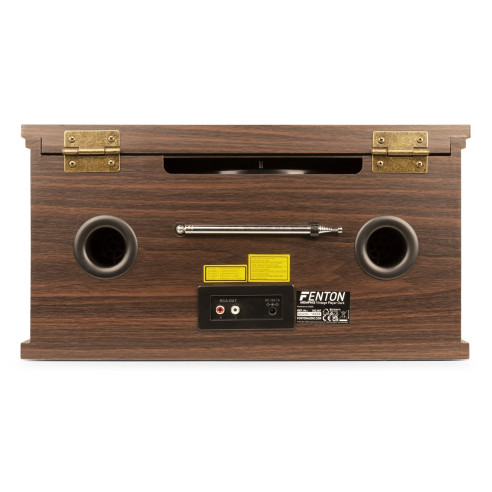 Fenton MEMPHIS Giradiscos, Lector CD, Lector Cassette, Sintonizador ,Bluetooth y USB. Madera oscura