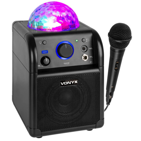 Conjunto Karaoke Negro con luces LED Fenton SBS50B-PLUS,