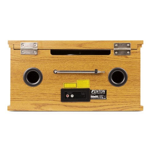 Fenton MEMPHIS Giradiscos, Lector CD, Lector Cassette, Sintonizador ,Bluetooth y USB, madera clara