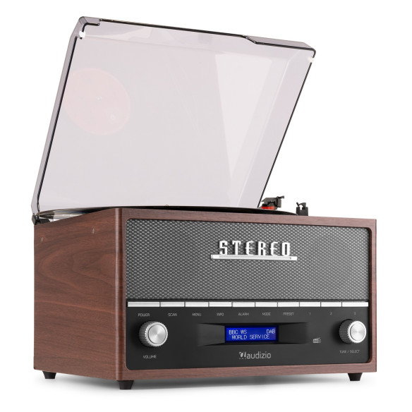 Audizio FRISCO Tocadiscos, DAB  Radio, USB y altavoces