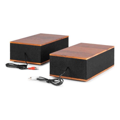 Audizio TUPELO Tocadiscos BT con 2 Altavoces, Madera oscura