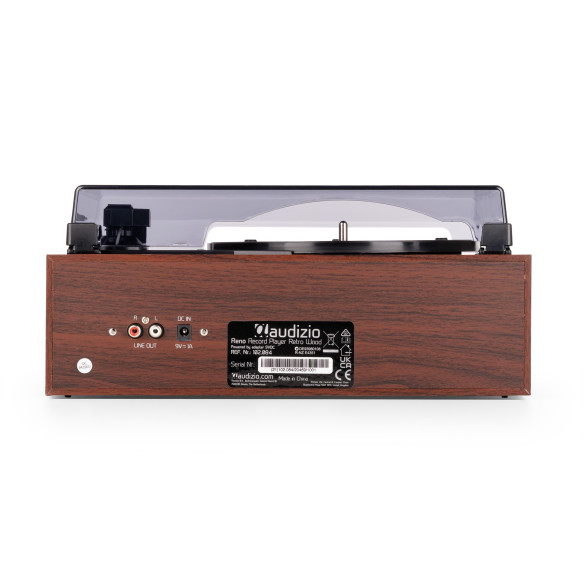 Audizio RENO Tocadiscos con Bluetooth, acabado en madera