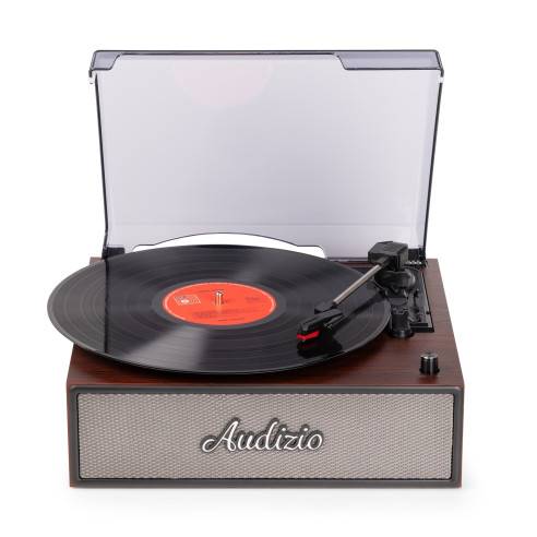 Audizio RENO Tocadiscos con Bluetooth, acabado en madera