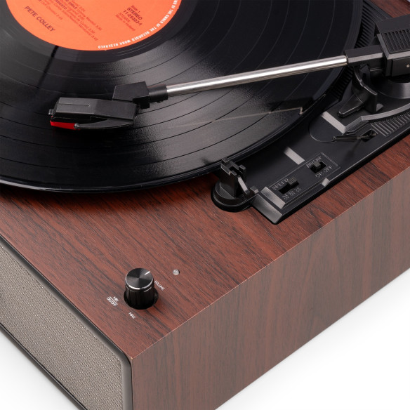 Audizio RENO Tocadiscos con Bluetooth, acabado en madera