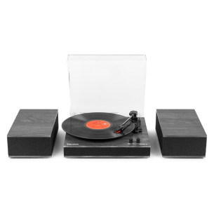 Audizio TUPELO Tocadiscos BT con 2 Altavoces, Negro 2