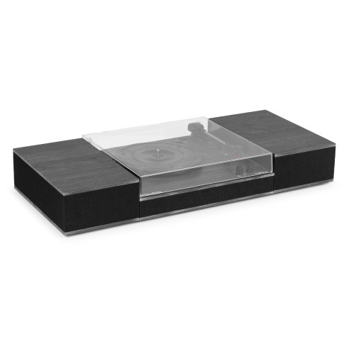 Audizio TUPELO Tocadiscos BT con 2 Altavoces, Negro