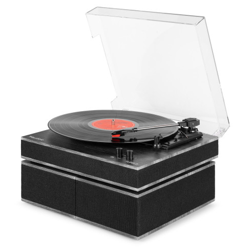 Audizio TUPELO Tocadiscos BT con 2 Altavoces, Negro