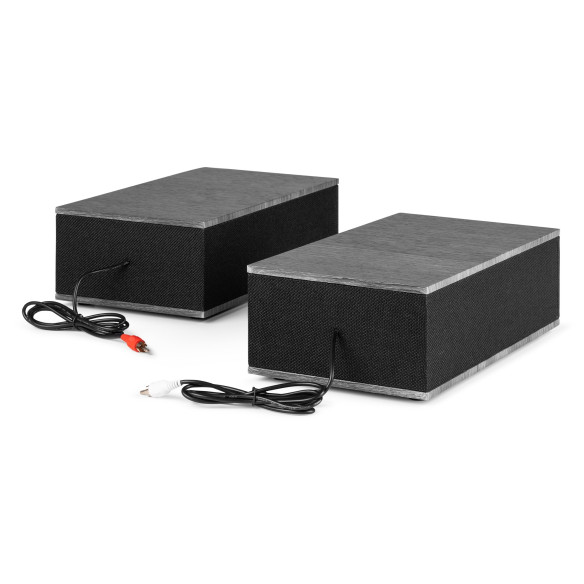 Audizio TUPELO Tocadiscos BT con 2 Altavoces, Negro