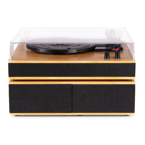 Audizio TUPELO Tocadiscos BT con 2 Altavoces, Bambú