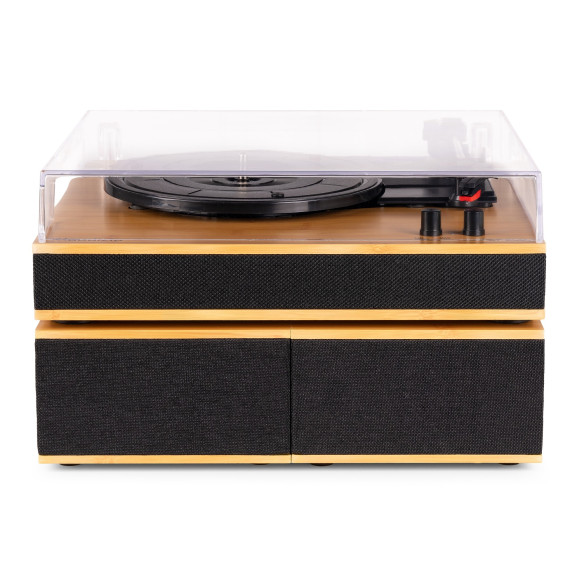 Audizio TUPELO Tocadiscos BT con 2 Altavoces, Bambú