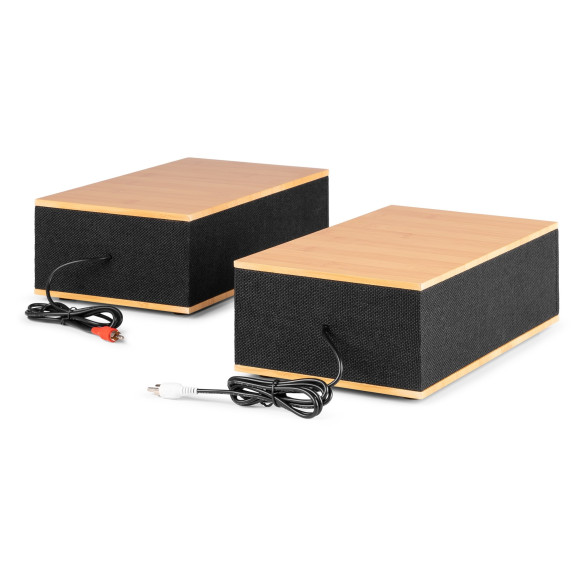 Audizio TUPELO Tocadiscos BT con 2 Altavoces, Bambú