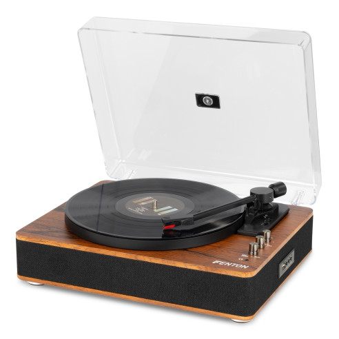 Fenton RP162D Giradiscos con bluetooth, madera oscura