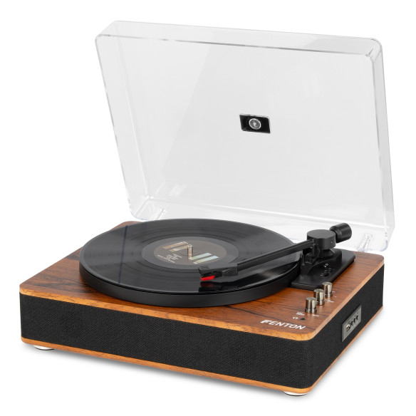 Fenton RP162D Giradiscos con bluetooth, madera oscura