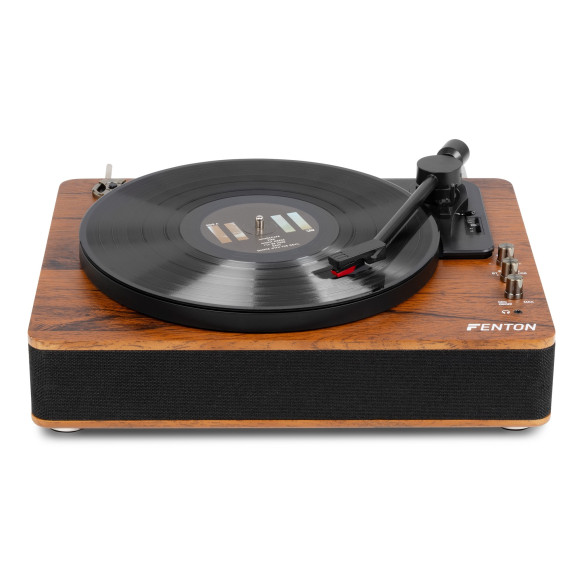 Fenton RP162D Giradiscos con bluetooth, madera oscura