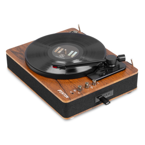 Fenton RP162D Giradiscos con bluetooth, madera oscura