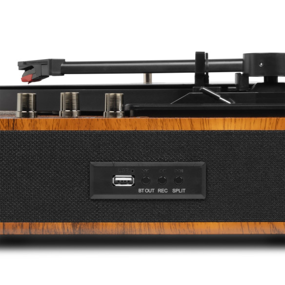 Fenton RP162D Giradiscos con bluetooth, madera oscura