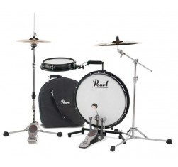 Bateria Pearl Compact Traveler Kit PCTK-1810, una bateria ultra-compacta con bombo de 18" y caja de 10".