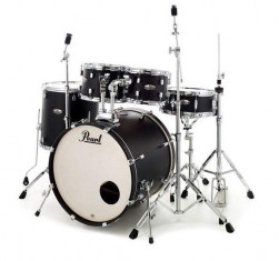 Set de Bateria Fusion 20" de 5 piezas Pearl Decade Maple DMP905 en acabado Satin Slate Black con herrajes.
