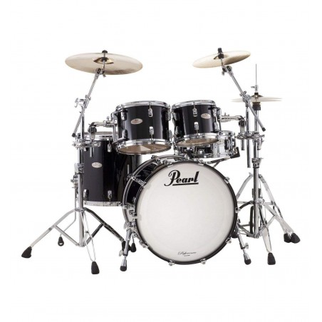 Set de bateria Hyper Rock 22" de 4 Piezas Pearl Reference RF924XEP-C103 en acabado Piano Black sin herrajes ni platos.