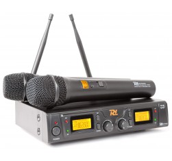 POWER DYNAMICS .PD782 Microfono Inalambrico UHF ,Multifrequencia 2x 8 Canales con 2 Microfonos 2