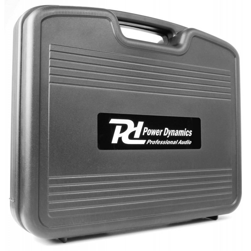 POWER DYNAMICS .PD782 Microfono Inalambrico UHF ,Multifrequencia 2x 8 Canales con 2 Microfonos