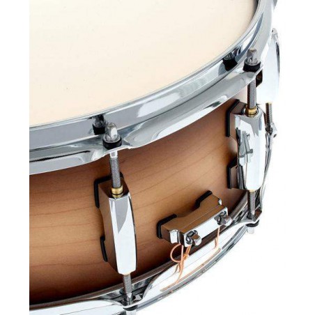 Caja Pearl de la serie Masters Maple Complete MCT1455S de 14 x 5,5" de 6 capas de Arce y Satin Natural Burst.