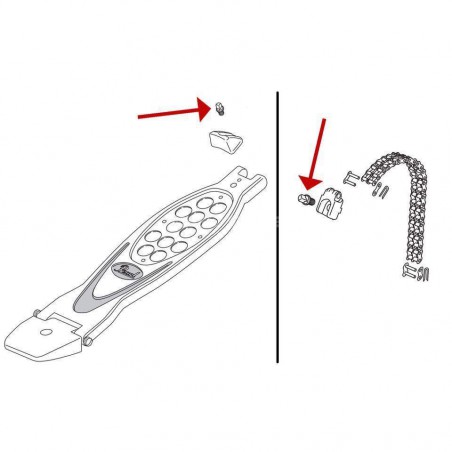 Tornillo para pedal de Bombo Pearl KB-508, m5 x 8mm.