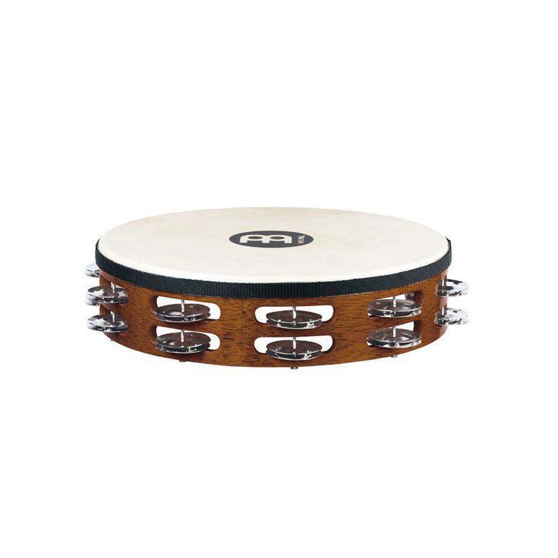 Pandereta MEINL TAH2AB de 25 cms. con casco de madera y parche de piel con 7 juegos de sonajas dobles en aluminio.