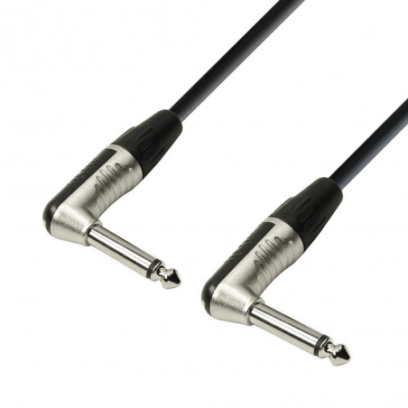 Adam Hall Cables K4 IRR 0450 Cable de Instrumento REAN de Jack 6,3 mm mono acodado a Jack 6,3 mm mono acodado 4,5 m