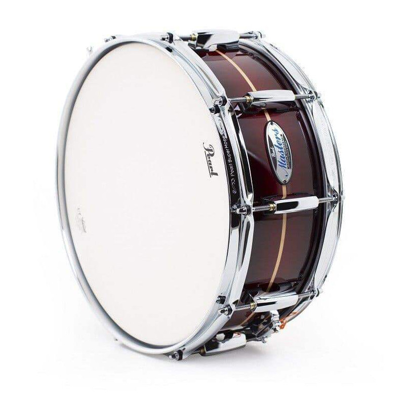 Caja de 14 x 5.5" Pearl MCT Master Maple MCT1455S-C836 con acabado Red Burst Stripe.