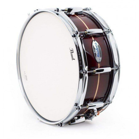 Caja de 14 x 5.5" Pearl MCT Master Maple MCT1455S-C836 con acabado Red Burst Stripe.