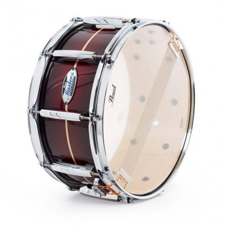 Caja de 14 x 6.5" Pearl MCT Master Maple MCT1465S-C836 con acabado Red Burst Stripe.