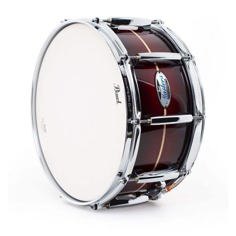 Caja de 14 x 6.5" Pearl MCT Master Maple MCT1465S-C836 con acabado Red Burst Stripe.