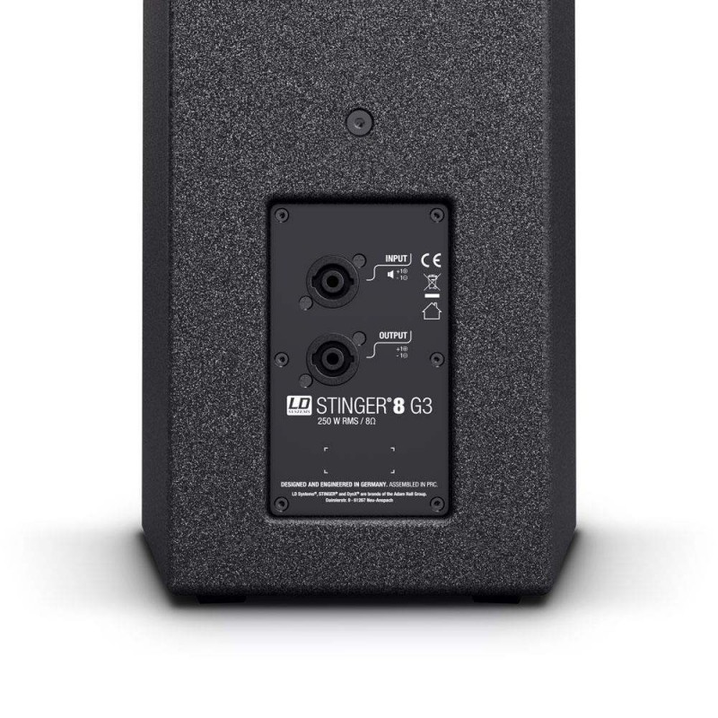LD Systems STINGER 8 G3 Altavoz bass reflex pasivo de 8" y 2 vías para PA, 250 Watts RMS.