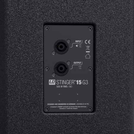 LD Systems STINGER 15 G3 Altavoz de PA de 15" pasivo. 500 Watts RMS.