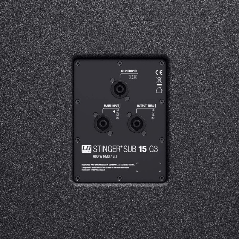 LD Systems STINGER SUB 15 G3 Altavoz bass reflex pasivo de 15" para PA. 600 Watts. RMS