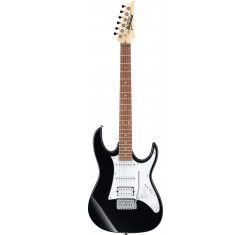 Guitarra Eléctrica Ibanez GRX40-BKN con cuerpo de álamo, mástil GRX de arce, pastillas Infinity y acabado Black Night.