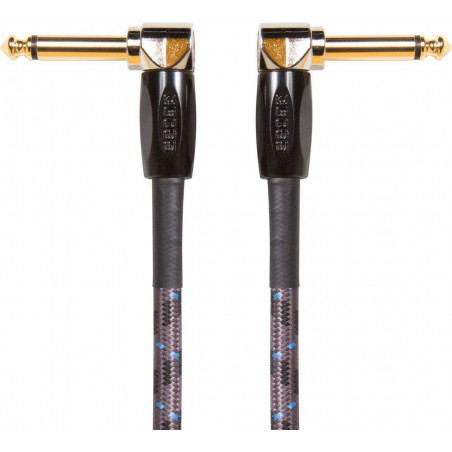 Cable de instrumento BOSS, Conectores de 1/4 de pulgada, Contactos bañados en oro. Cable de instrumento BOSS, Conectores de 1/4 de pulgada, Contactos bañados en oro.