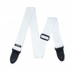 Correa para Guitarra o Bajo de Poliéster Blanco Dunlop D07-01WH. 2
