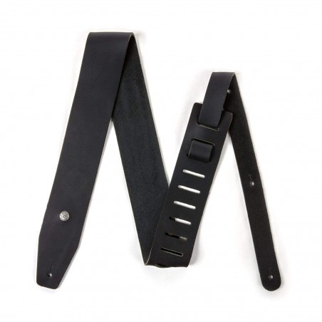 Correa para Guitarra o Bajo de Piel Negra Dunlop BMF-12BK.