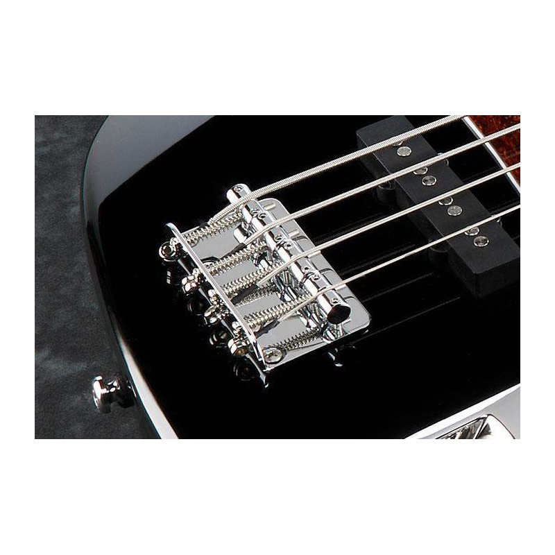 comprar Bajo Eléctrico IBANEZ GSR180-BK con mástil GSR4, cuerpo de álamo, pastillas Dynamix y acabado en negro.
