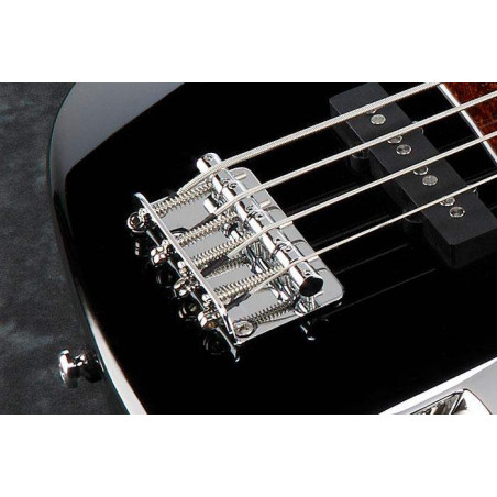 comprar Bajo Eléctrico IBANEZ GSR180-BK con mástil GSR4, cuerpo de álamo, pastillas Dynamix y acabado en negro.