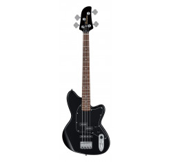 Bajo eléctrico Ibanez TMB30-BK de escala corta de 30", acabado en negro, con cuerpo de caoba y Pastillas Dynamix P/J.