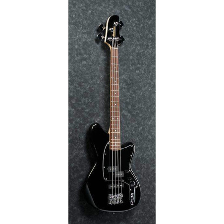 Bajo eléctrico Ibanez TMB30-BK de escala corta de 30", acabado en negro, con cuerpo de caoba y Pastillas Dynamix P/J.
