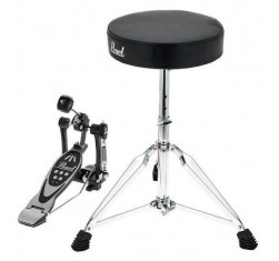 Hardware Pack Pearl HWP-DP53 que incluye un sillín de bateria Pearl D-50 y un Pedal de Bombo sencillo P-530. 2