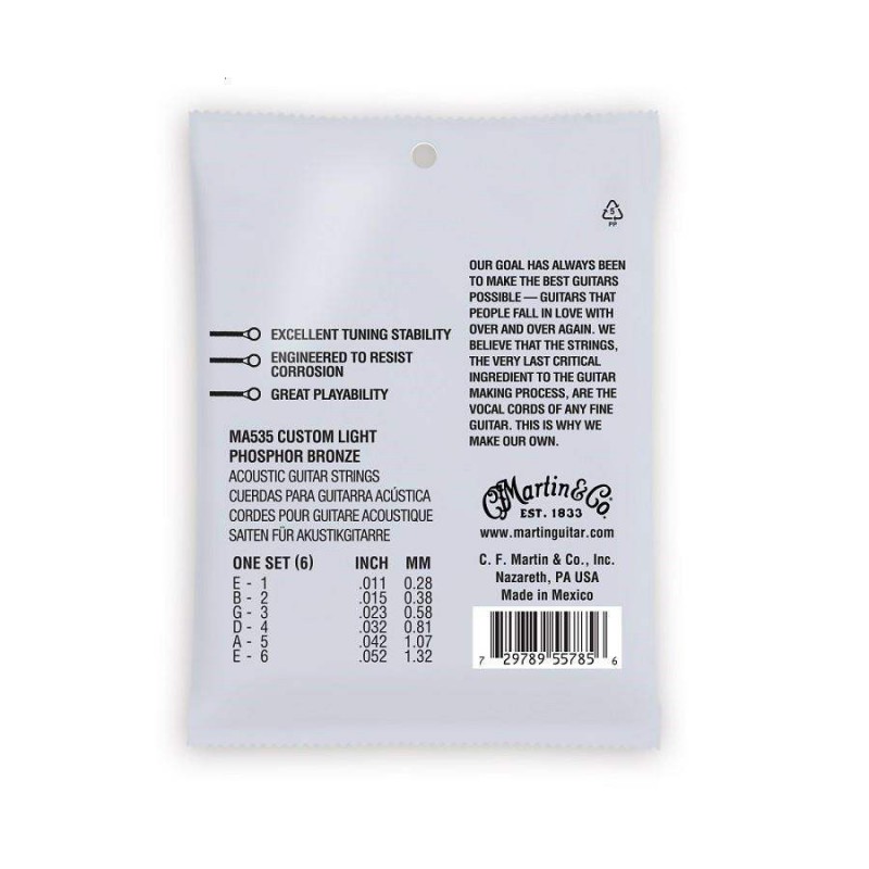comprar Cuerdas Martin Authentic Acoustic SP Custom Light