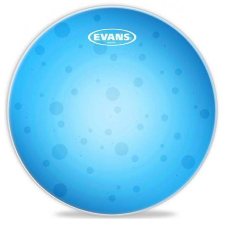 Parche de tom batidor Evans Hydraulic Blue TT08HB de 8" de Aceite azul fabricado con dos finas capas.