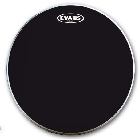 Parche de tom batidor Evans Hydraulic Black TT08HBG de 8" de Aceite negro fabricado con dos finas capas.