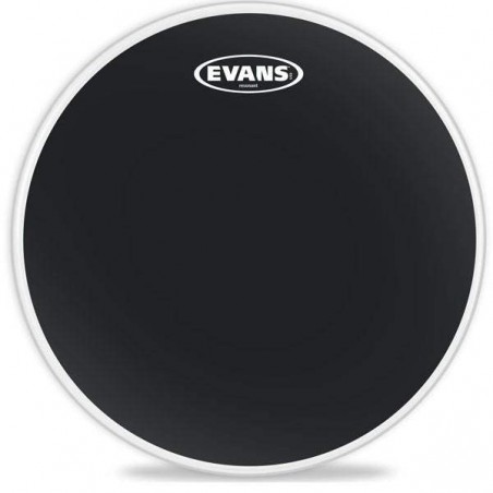 Parche Evans Genera Resonant Black para tom de 16" TT16RBG fabricado de una capa de 7,5mil con superficie negra y lisa.